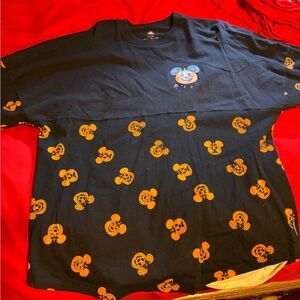 Disney Happy Halloween Spirit Jersey Mickey Pumpkin Size L